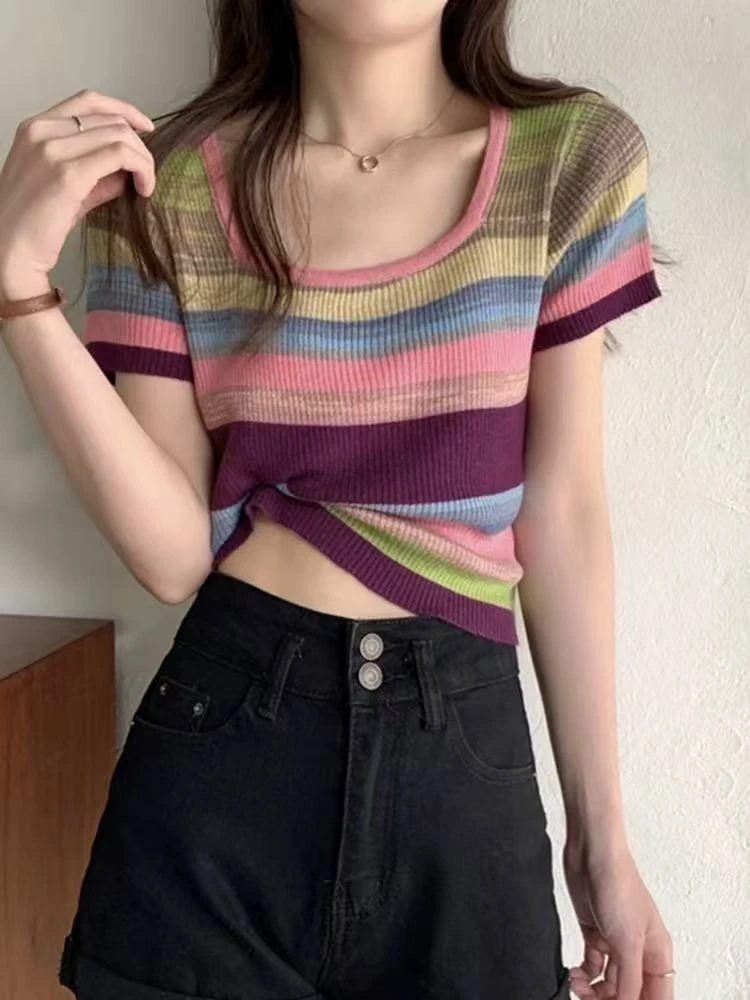 【521-560】纯欲辣妹性感短款上衣