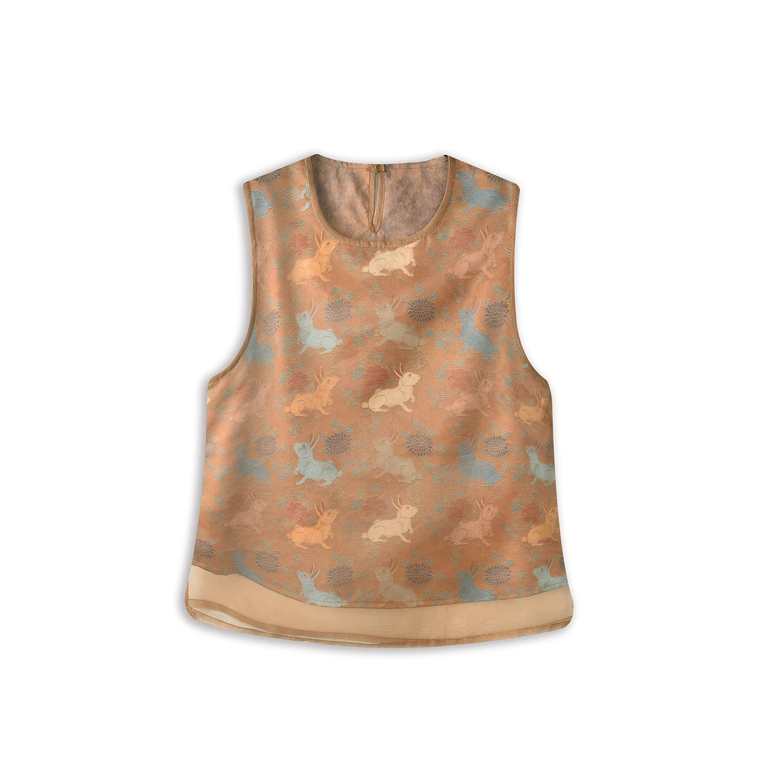 【暗梅】2025年欧若风新中式夏季背心马甲宽松百搭无袖外穿小衫