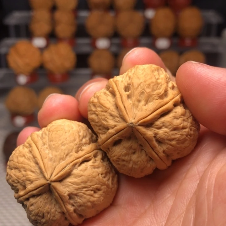 把件文玩核桃59四棱
