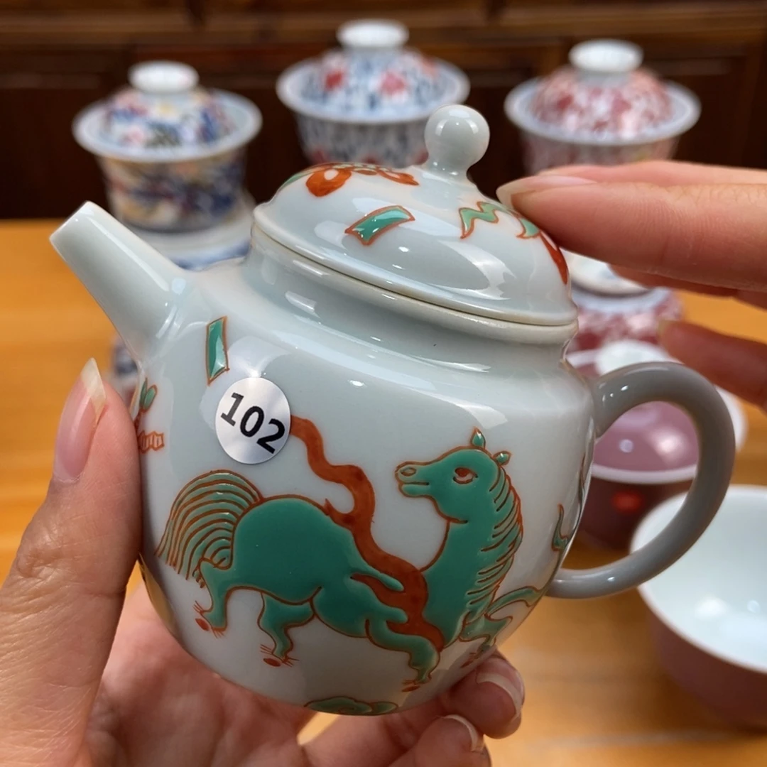 手绘现代茶具非古董