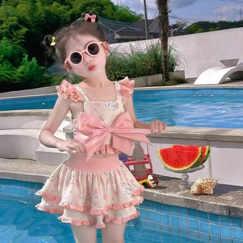 夏季宝宝2025温泉婴儿分体长袖泳衣游泳可爱超萌泳装潮款游速干衣