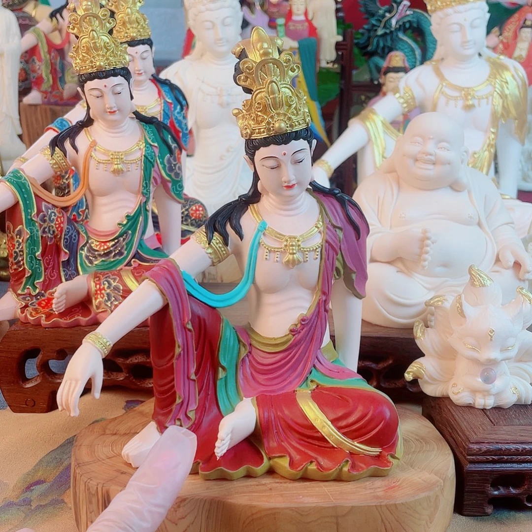 睿***恩石材自在观音摆件