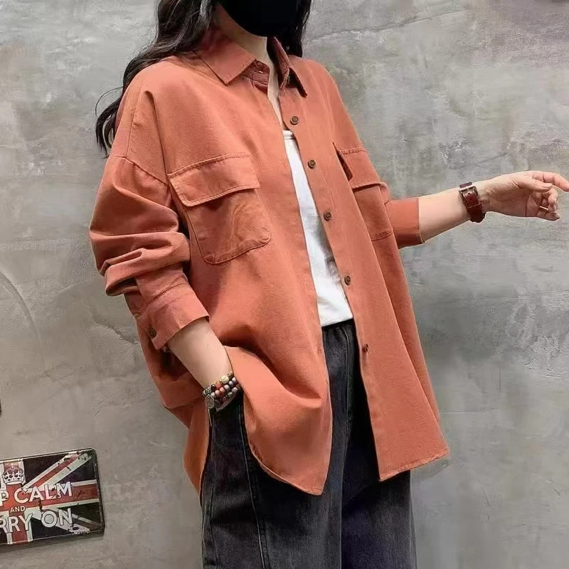 〖800-850〗初秋穿搭压褶衬衫复古秋季宽松洋气韩版款条纹衬衫女款