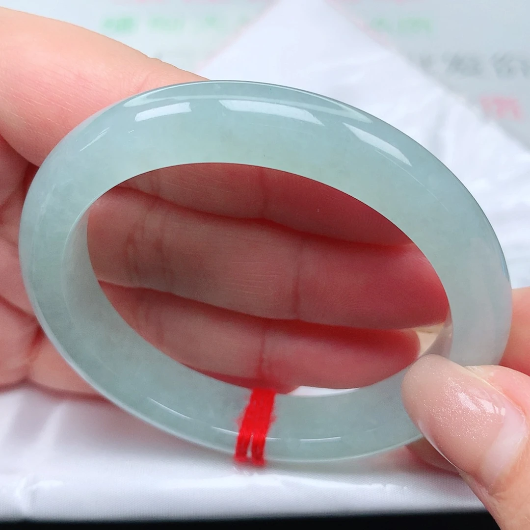 翡翠手镯（贵妃镯）未镶嵌冰甜绿13