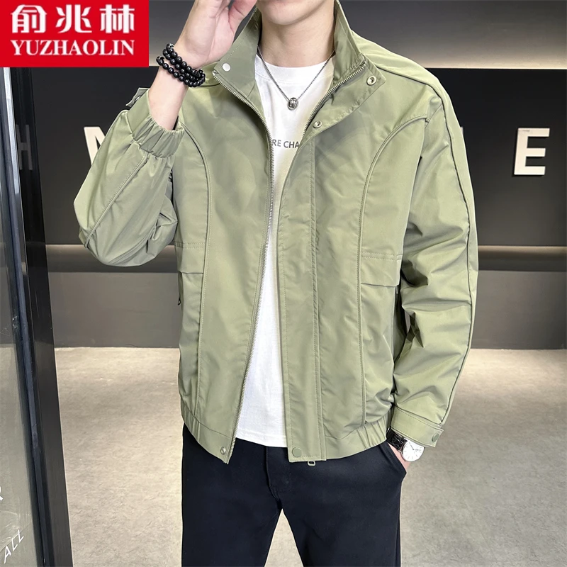 俞兆林外套男春秋款爆款韩版时尚立领夹克2025新款百搭休闲男外套