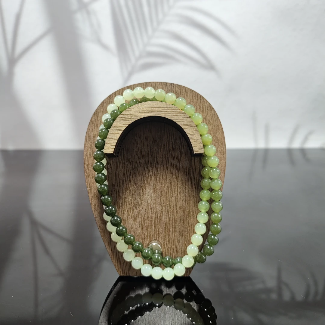 J和田玉渐变圆珠项链（卡6）3276