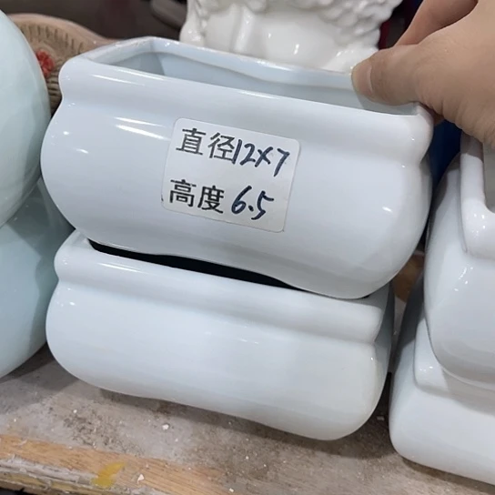 多肉绿植陶瓷花盆9.9包邮，有孔