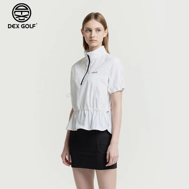 DEXGOLF高尔夫服装女士秋季薄款6224套头收腰短款时尚透气速干