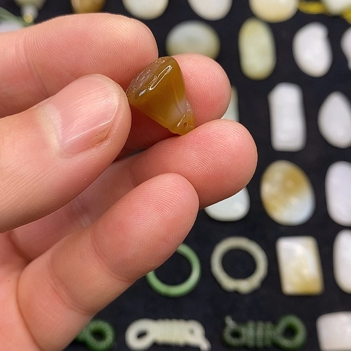 和田玉颈饰未镶嵌福*@