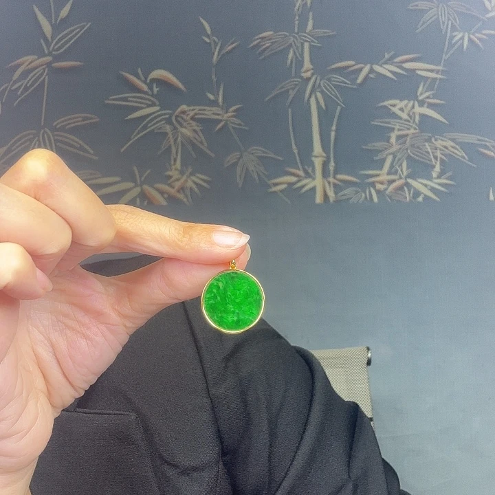 翡翠银S925镶嵌吊坠(不含链)特价