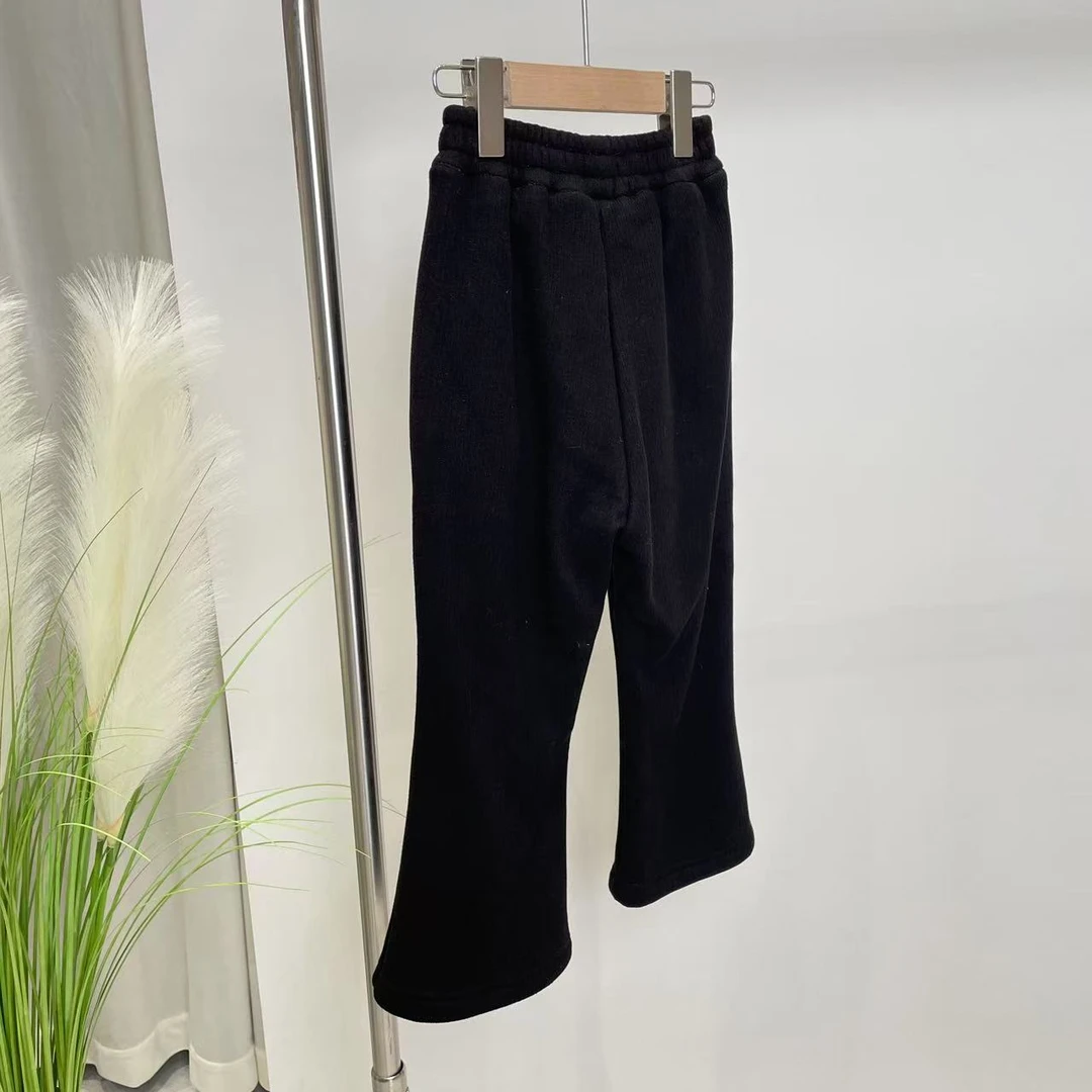 秋冬女童新款加绒黑色休闲裤 1997放系冬