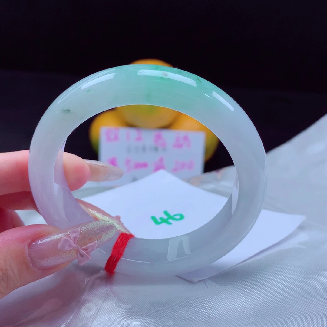 未镶嵌手镯翡翠天然缅甸翡翠A货手镯 46号