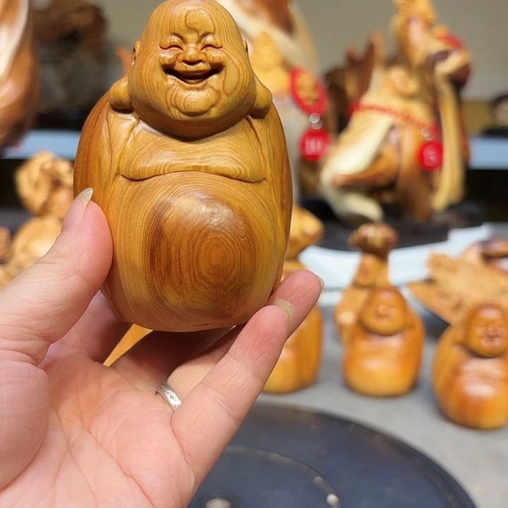 柏木太行崖柏弥勒佛