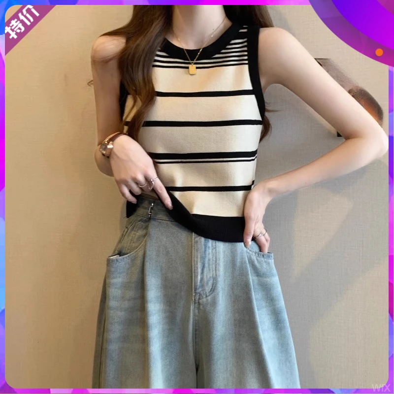 百搭短款外穿显瘦时尚夏季女装上衣针织打底薄款背心内搭无袖吊带