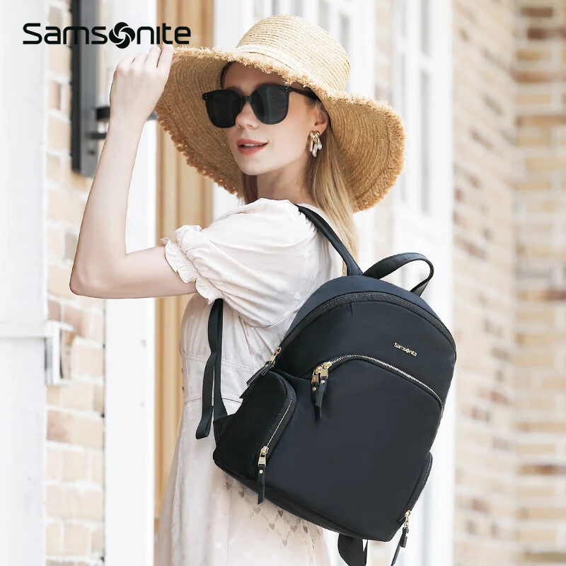 新秀丽背包女双肩包时尚旅行包女款爆款2025年简约休闲出行出差