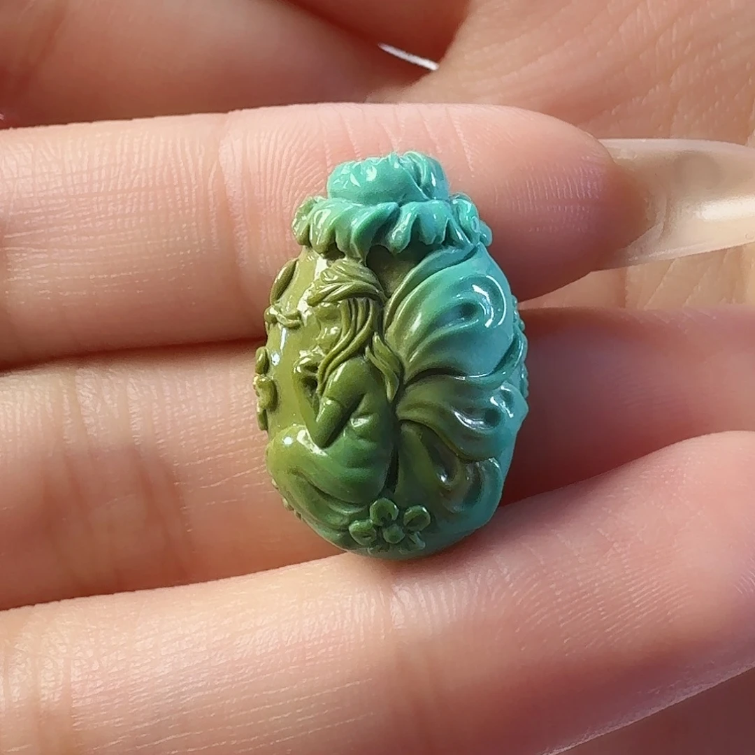 绿松石未镶嵌吊坠(不含链)精灵花园