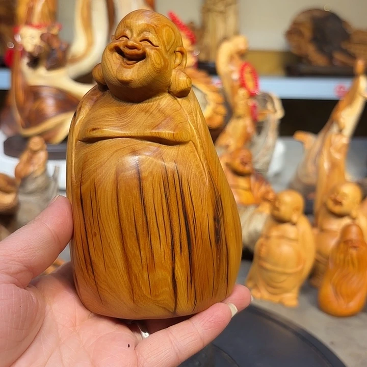 柏木太行崖柏弥勒佛