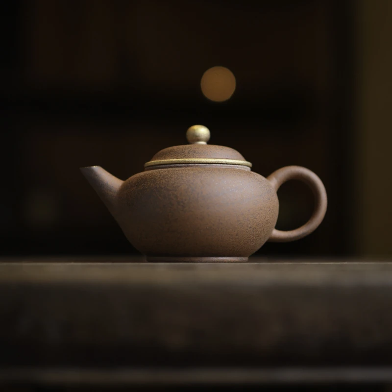 【坐饮亭竹】老岩泥-灰念 砂界-水平壶-100CC（灰念0491）