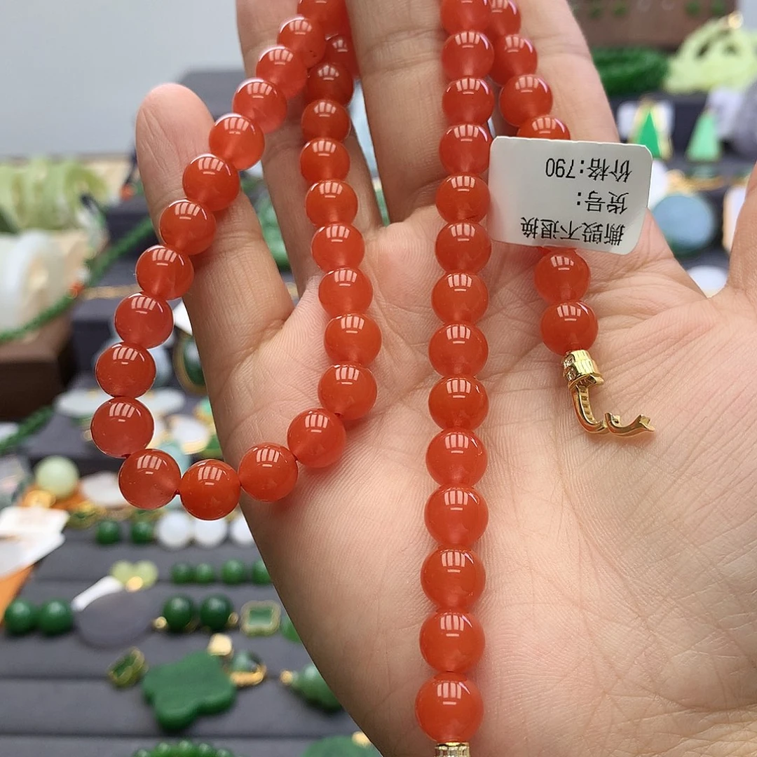南红玛瑙未镶嵌颈饰