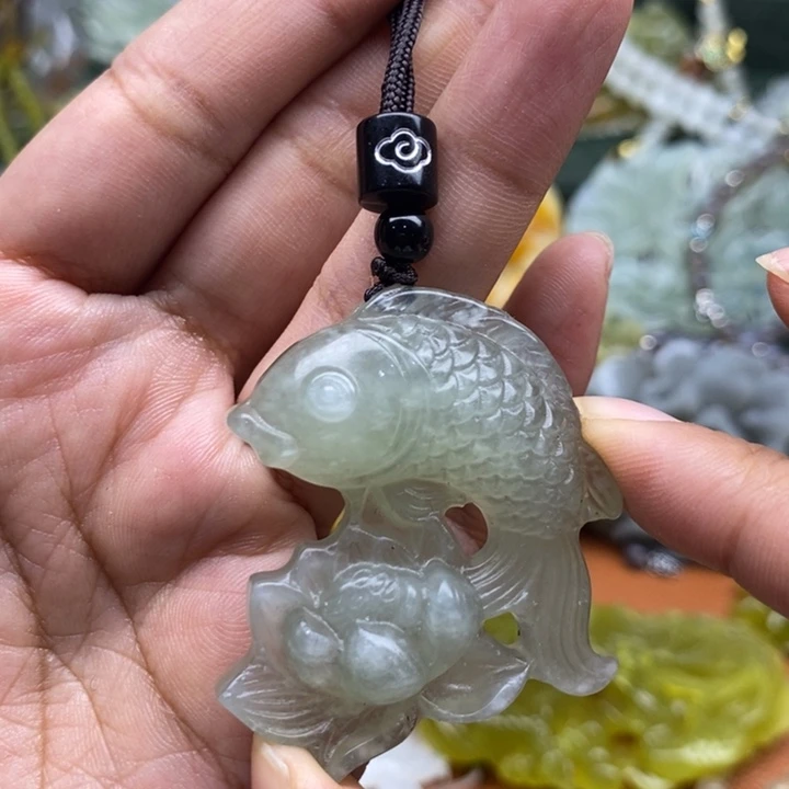 未镶嵌岫玉吊坠毛衣链锁骨链