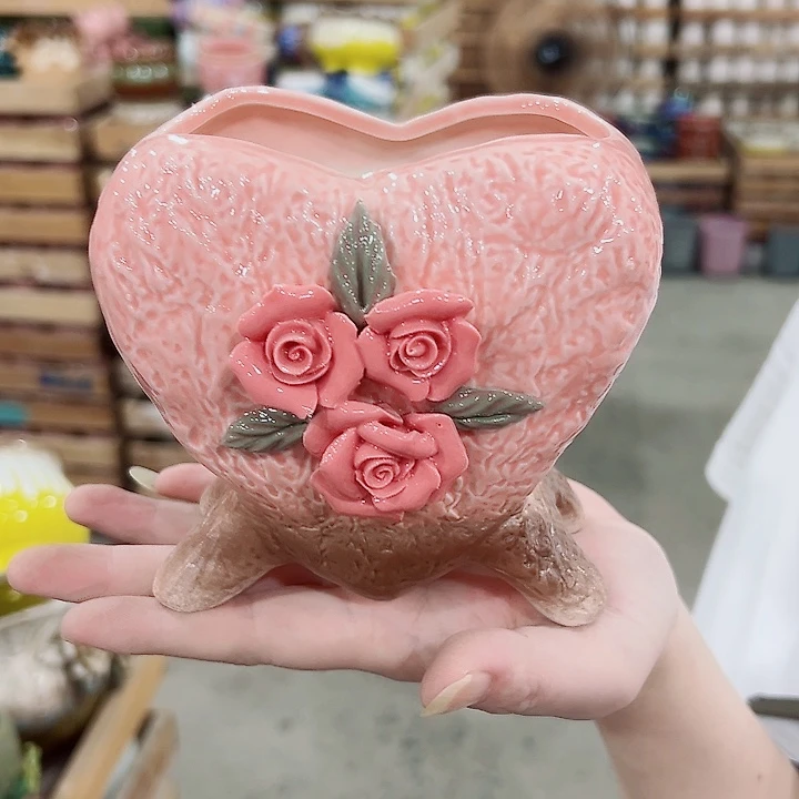 有孔.凑满10元发货多肉陶瓷花盆！