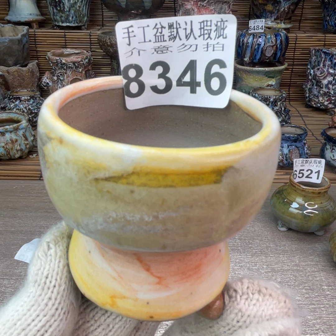 手工花盆默认瑕疵完美者勿拍