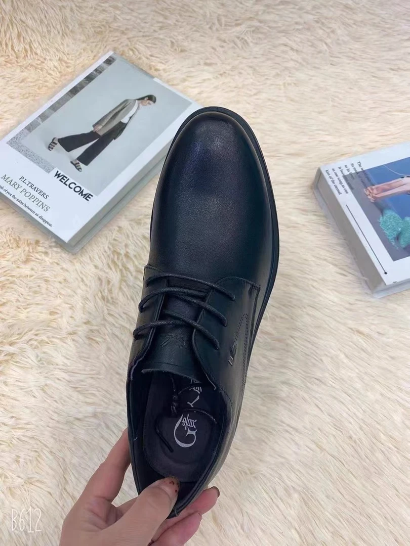 【保国男鞋】低跟舒适正装轻便男士中跟平跟软底休闲皮鞋（5-125）