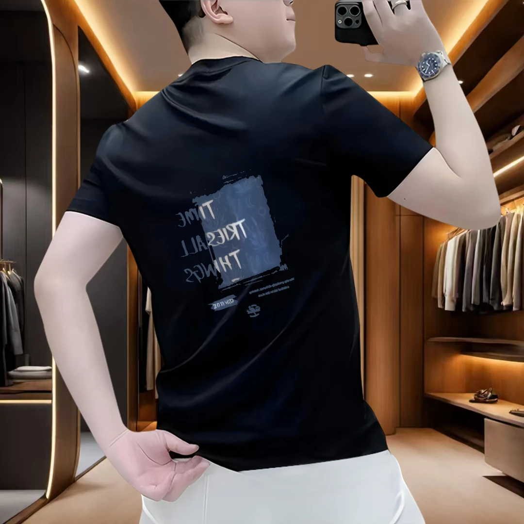 重磅衣服男款爆款2026新款短袖时尚休闲百搭半袖印花高品质T恤夏