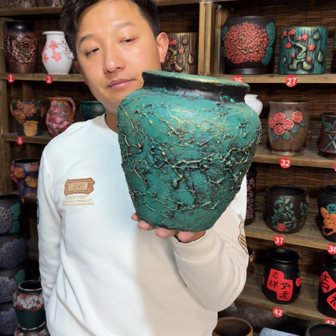 带孔高端浮雕花盆炸炸炸