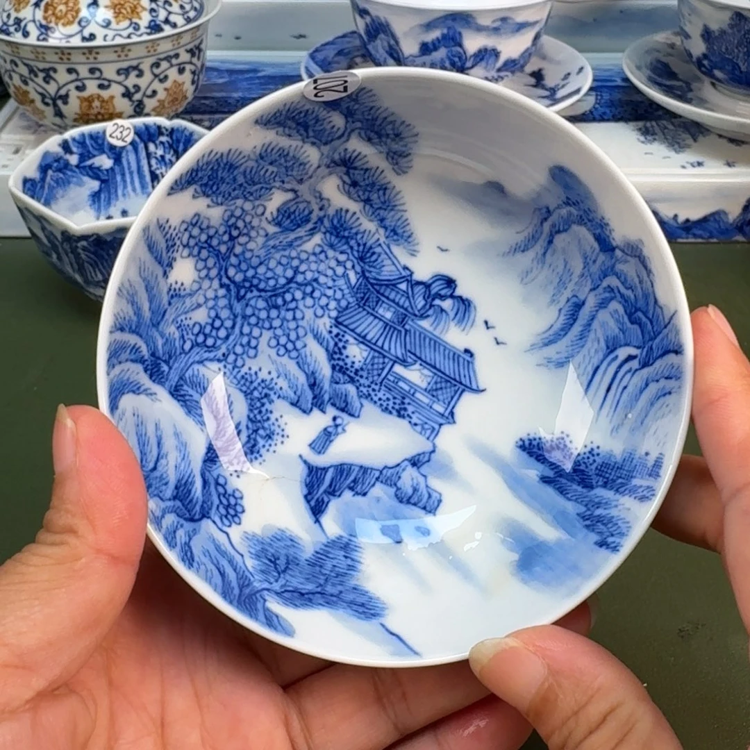 景德镇纯水绘茶具圆圆207