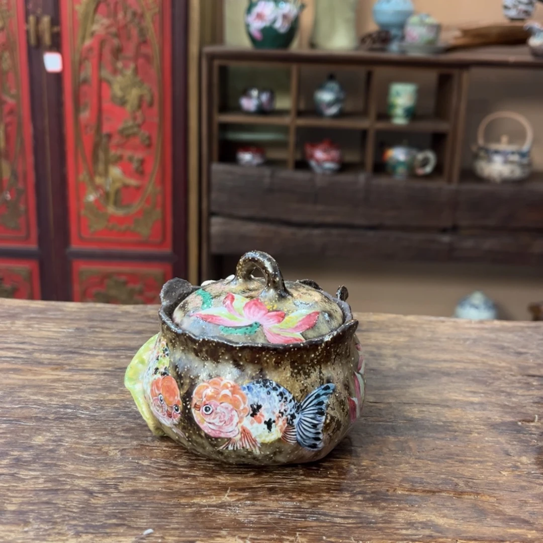 柴烧手工手绘陶瓷