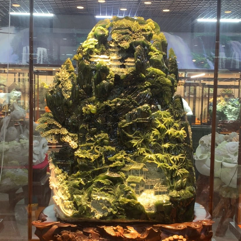 【闪购商品】未镶嵌蛇纹石玉摆件覆膜