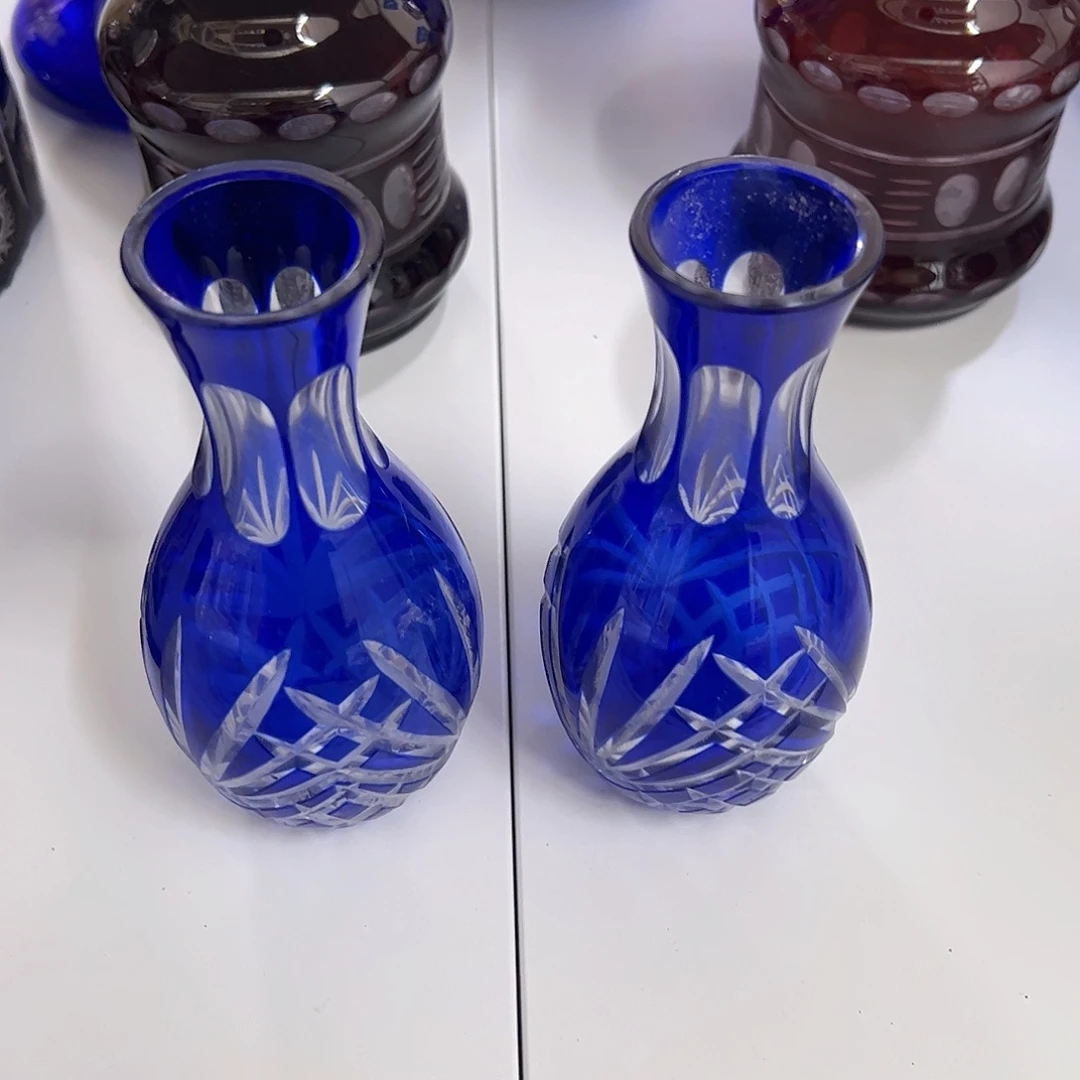 P***1手柄款水晶玻璃如图一对