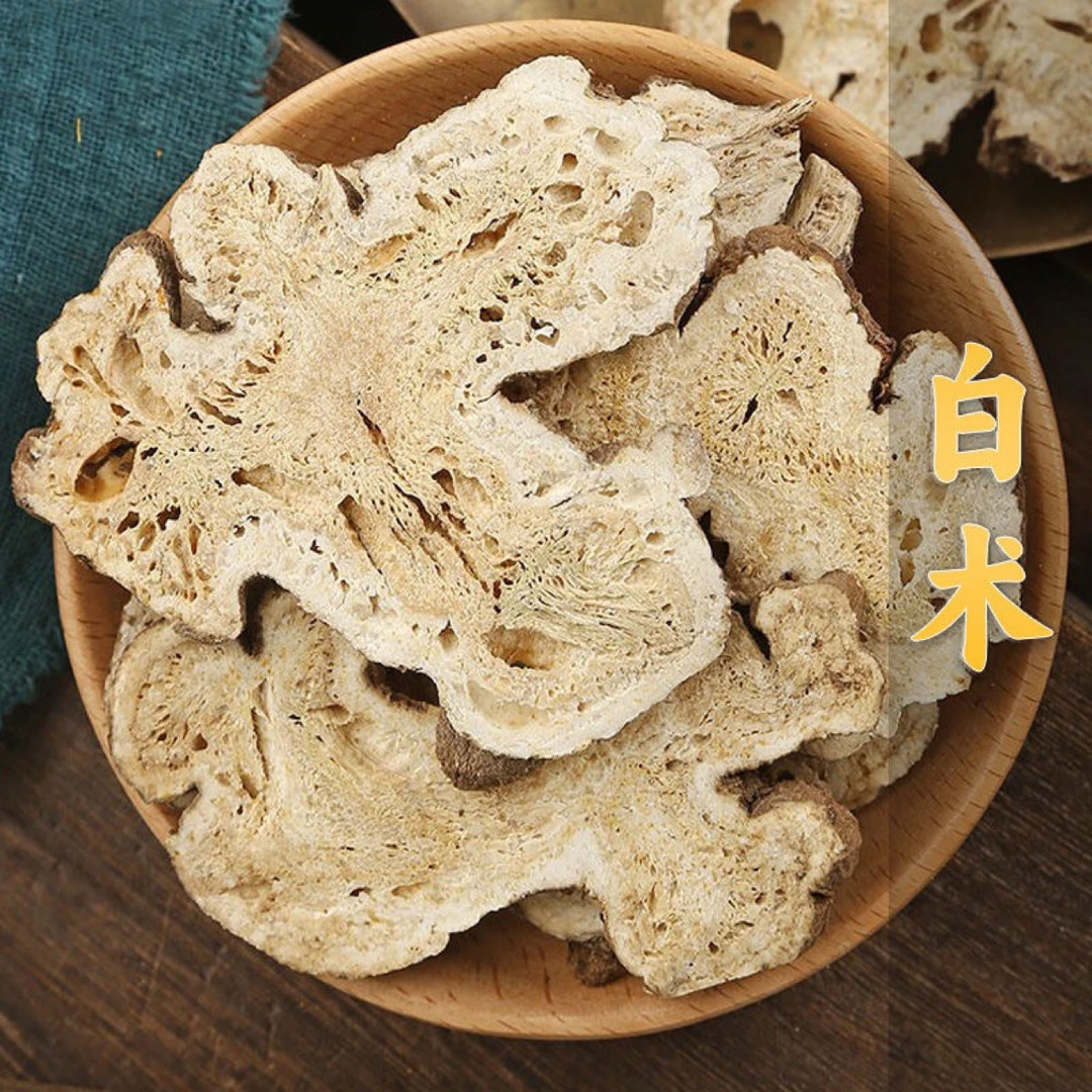 优选无熏硫两年亳白术片蜂窝孔密可炒白术包邮