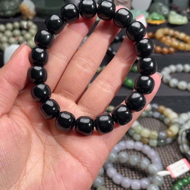 和田玉手链未镶嵌纵***.