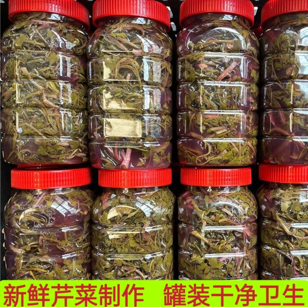 贵州特产新鲜芹菜泡菜正宗酸菜水芹菜细叶凉菜农村野菜