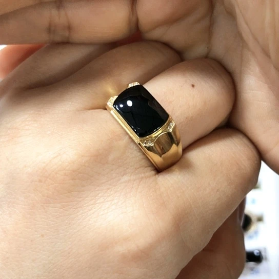 翡翠戒指18K金镶嵌缅甸天然A货翡翠