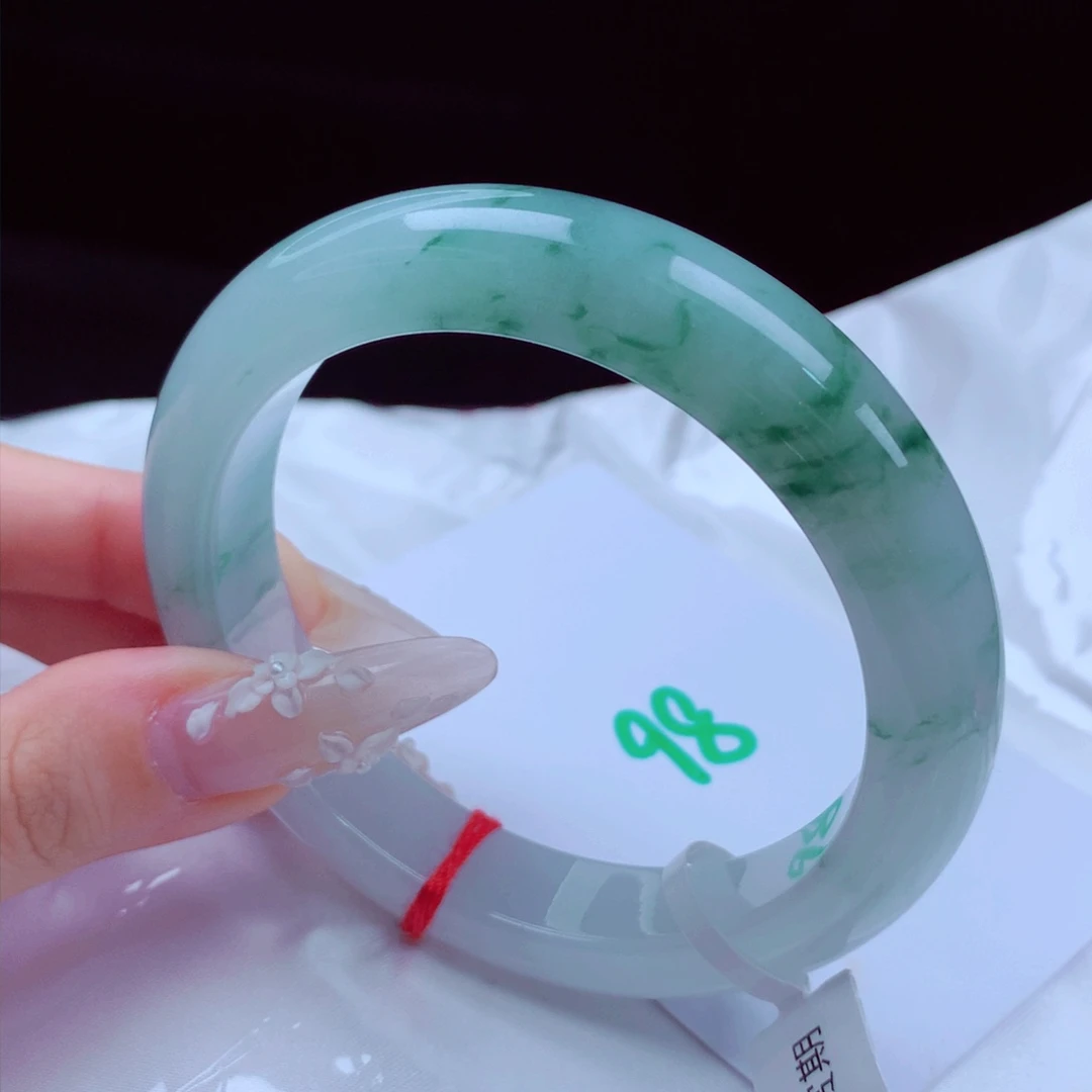 未镶嵌手镯翡翠天然缅甸翡翠A货手镯 98号