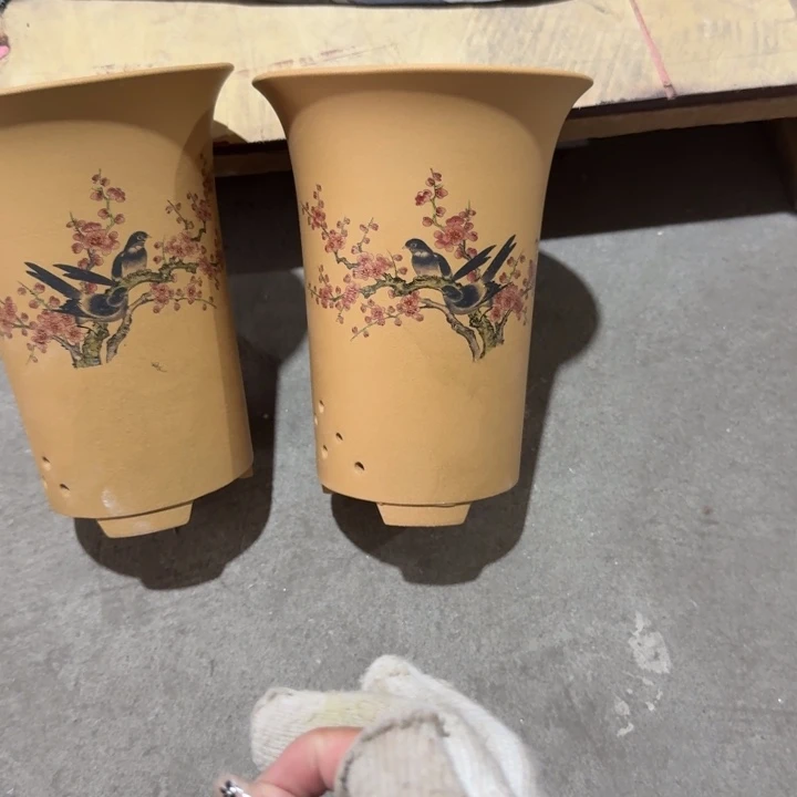 紫砂紫砂花盆破损补发高度22口径17俩只