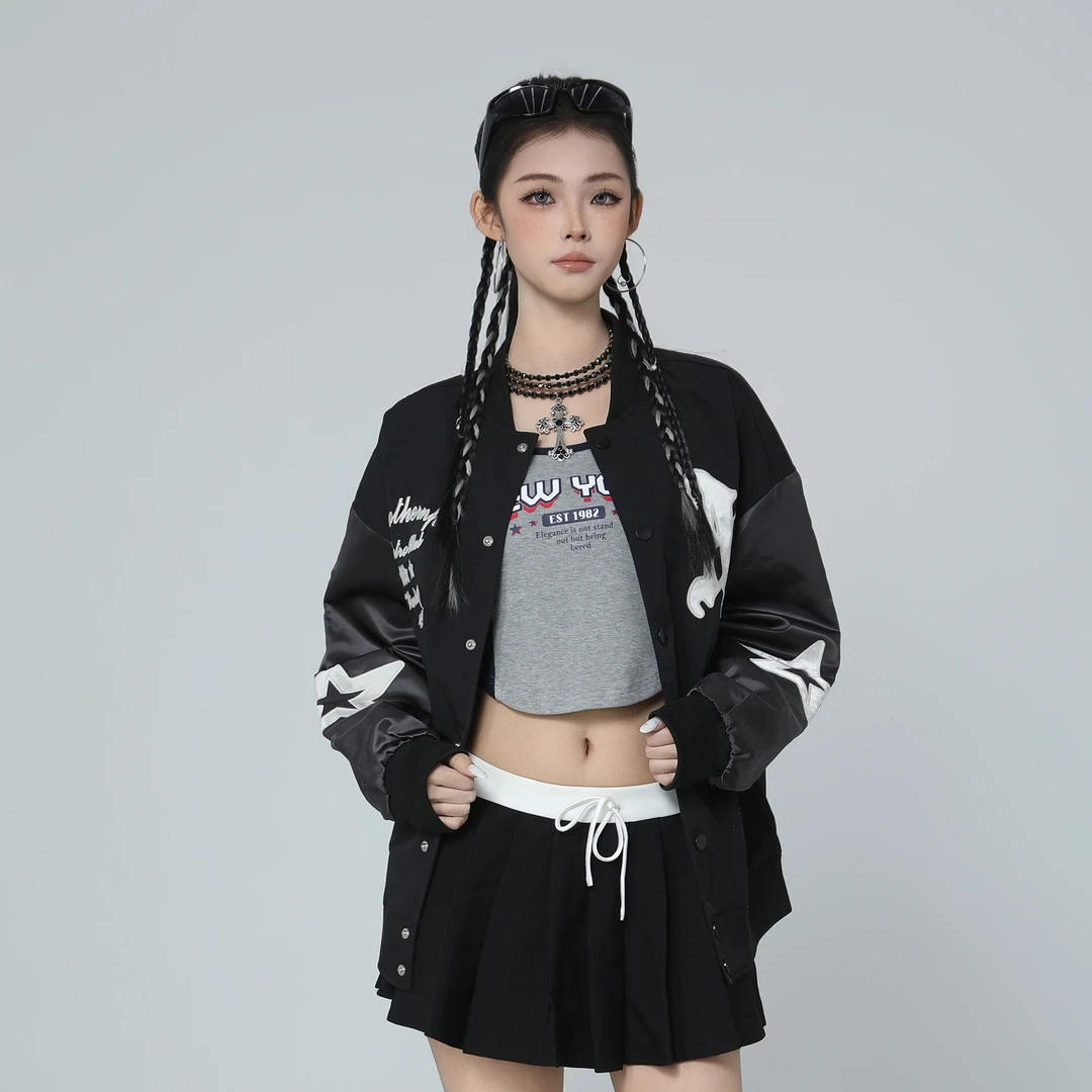 ANPK美式复古棒球服夹克A5F18A5063