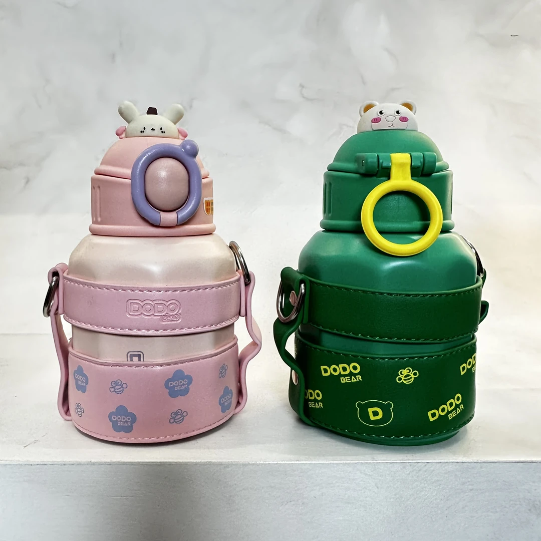 多多熊保温杯 316不锈钢 460ml可爱网红大肚杯