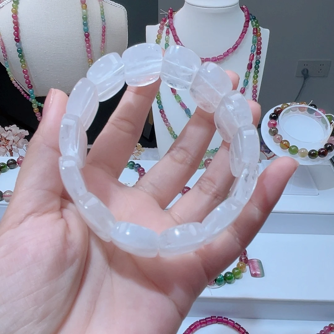 水晶手串未镶嵌白幽灵手排