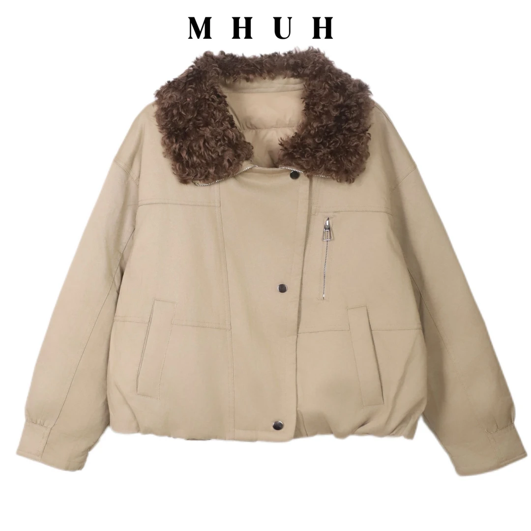 【JOYE】冬季巴恩风夹克羽绒服慵懒龟背感潮流时尚白鸭绒ABQY098