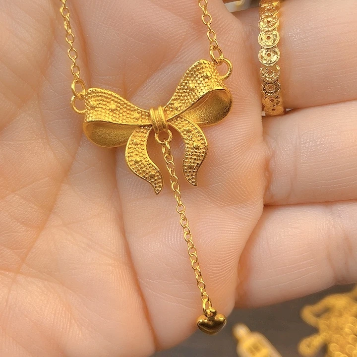 铜合金铜合金蝴蝶结项链