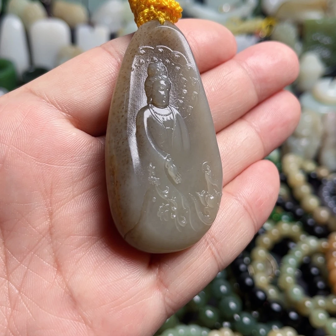 和田玉未镶嵌吊坠(不含链)