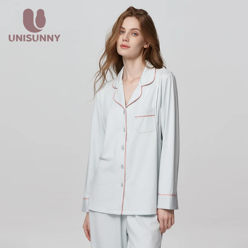 unisunny月子服孕妇睡衣冬季产后纯棉产妇哺乳孕期专用家居服套装