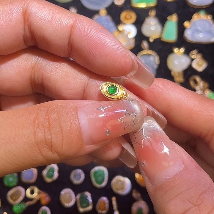 翡翠银S925镶嵌颈饰