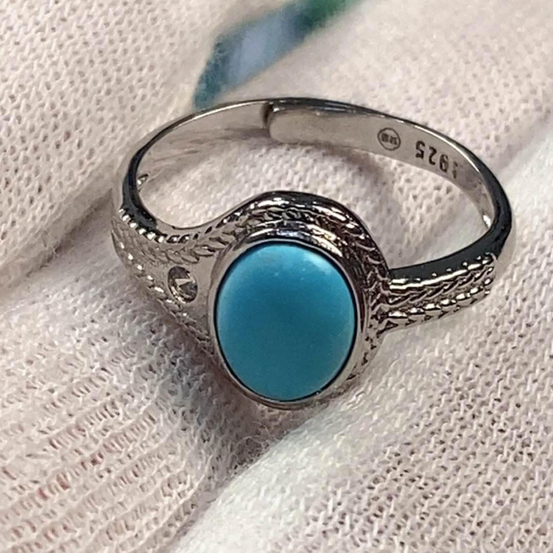 绿松石银S925镶嵌珠宝奇石