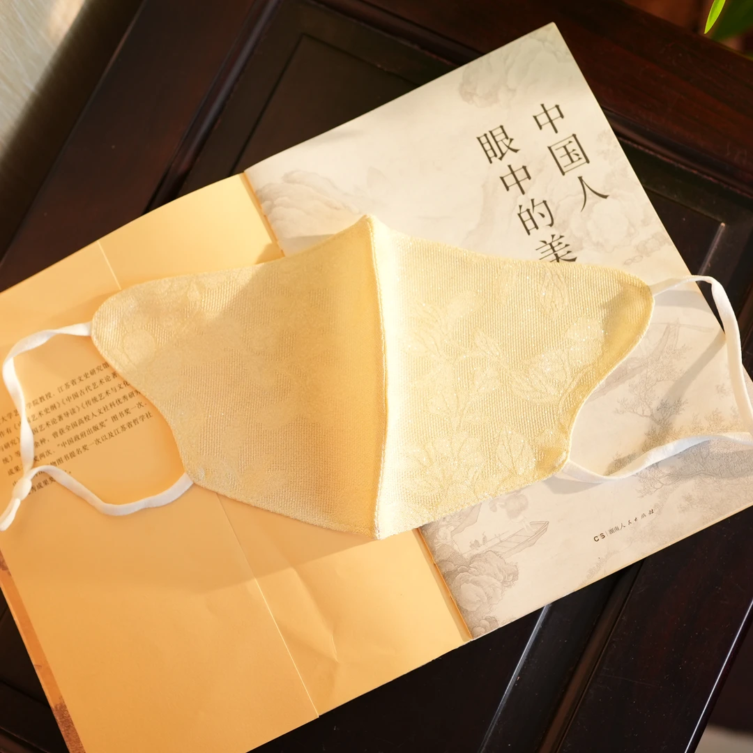 【亮金色面罩】ZGQ非遗罗面料 手工拎缝（花位略有不同）