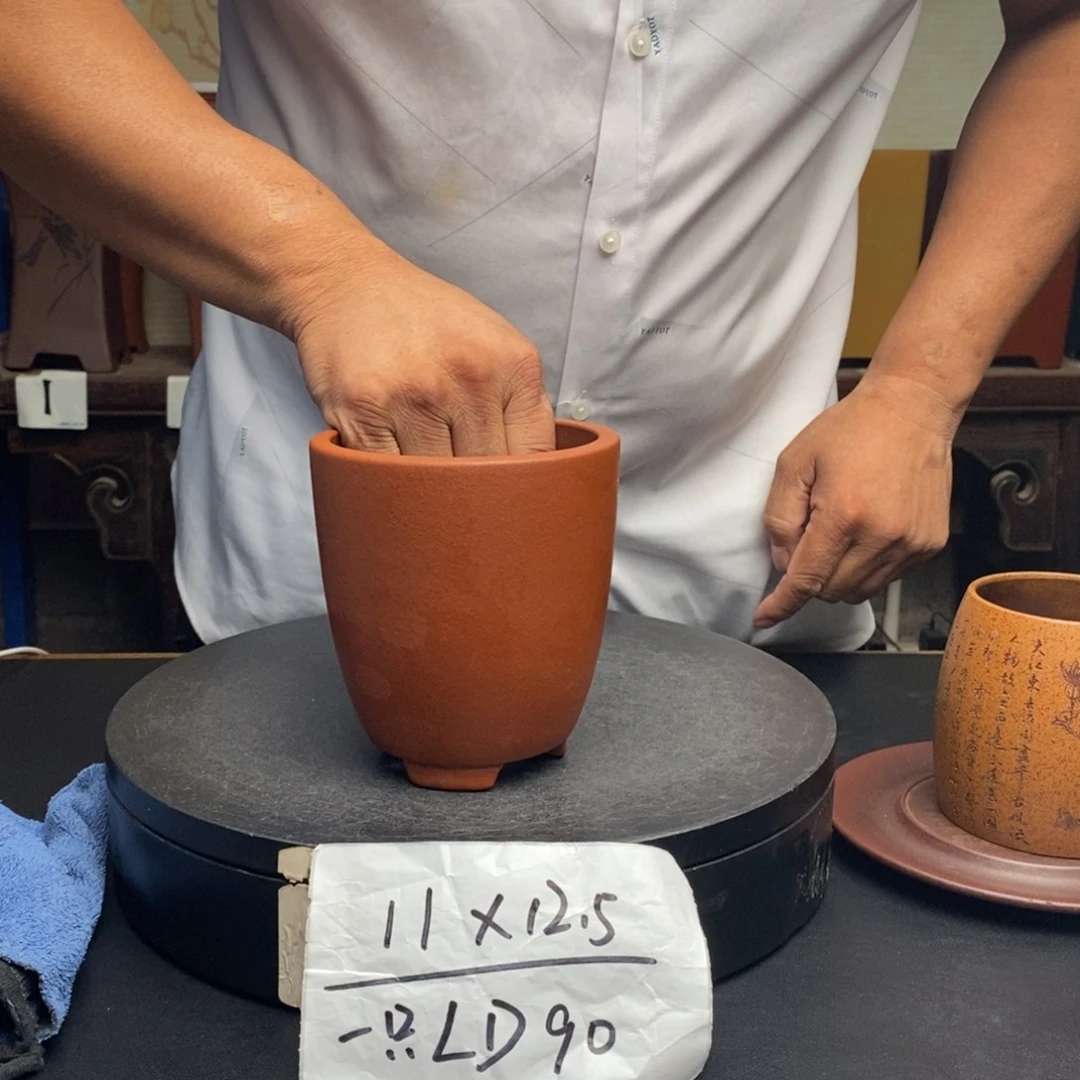 紫砂花盆货号一只LD90